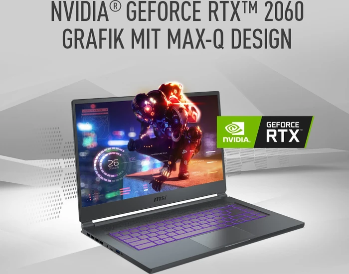 MSI Stealth 15M A11SEK-084, Carbon Gray, Core i7-1185G7, 16GB RAM, 512GB SSD, GeForce RTX 2060 Max-Q, DE