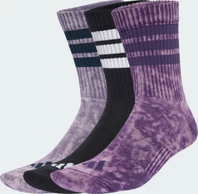 adidas Stonewash Crew Socken aurora plum/preloved violet/black, 3 Paare
