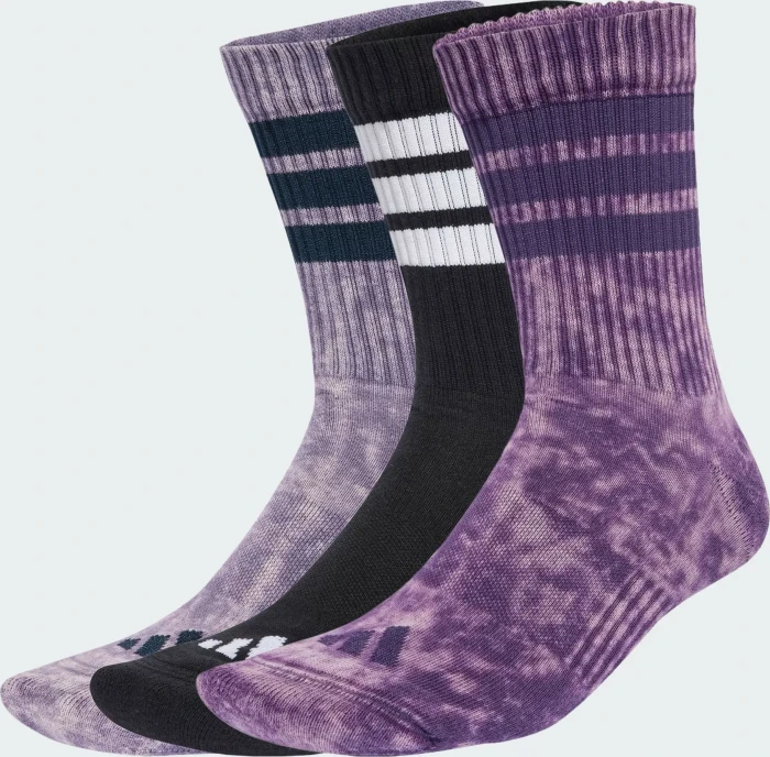 adidas Stonewash Crew Socken aurora plum/preloved violet/black, 3 Paare