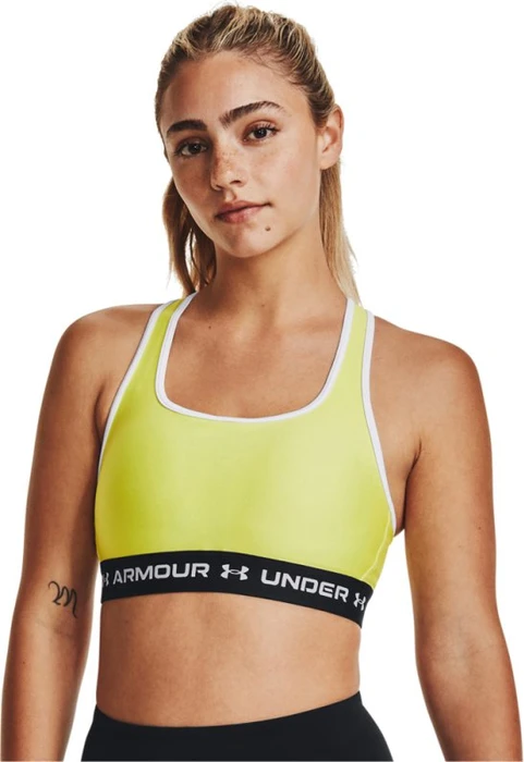 Under Armour Armour Mid Crossback Sport-BH lime yellow/white (Damen)