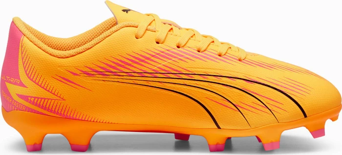 Puma Ultra Play FG/AG sun stream/puma black/sunset glow (Junior)