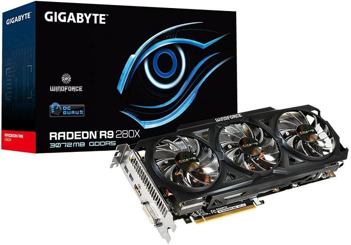 GIGABYTE Radeon R9 280X Windforce 3X (Rev. 2.0), 3GB GDDR5, DVI, HDMI, 2x mDP