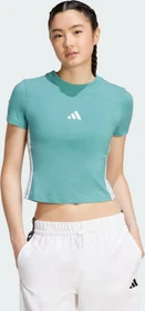 adidas Essentials 3-Streifen Slim Baby T-Shirt kurzarm powder teal/white (Damen)
