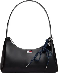 Tommy Hilfiger Logo-Anhänger Schultertasche schwarz
