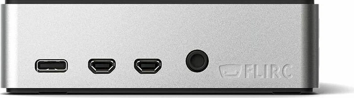 Flirc Gehäuse für Raspberry Pi 4, schwarzer Deckel, silber/schwarz