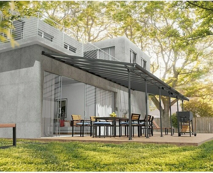 Palram Canopia Feria Terrassenüberdachung 1031x385cm grau