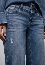 Street One Destroyed Look Jeans mid blue authentic washed (Damen)