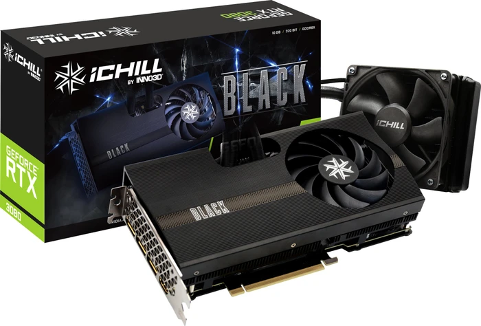 INNO3D GeForce RTX 3080 iCHILL Black LHR, 10GB GDDR6X, HDMI, 3x DP