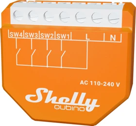 Shelly Qubino Wave i4, 4-Kanal, Unterputz, Schaltaktor