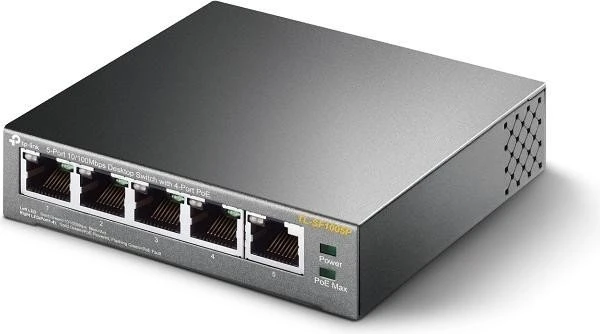 TP-Link TL-SF1000 Desktop Switch, 5x RJ-45, 60W PoE