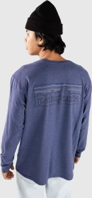 Patagonia P-6 Logo Responsibili-Tee Shirt langarm p-6 outline: current blue (Herren)