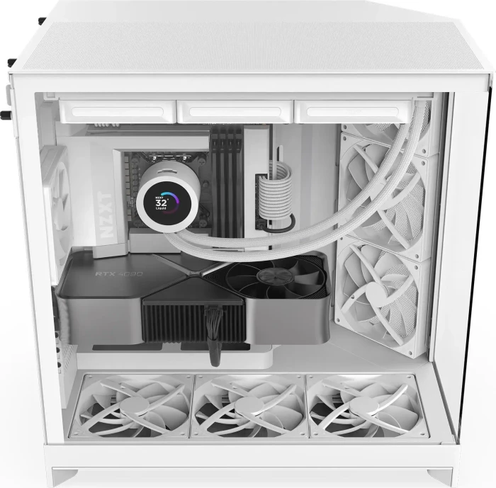 NZXT H9 Flow [2025] White, weiß, Glasfenster