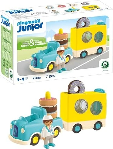 playmobil Junior Verrückter Donut Truck mit Stapel- und Sortierfunktion