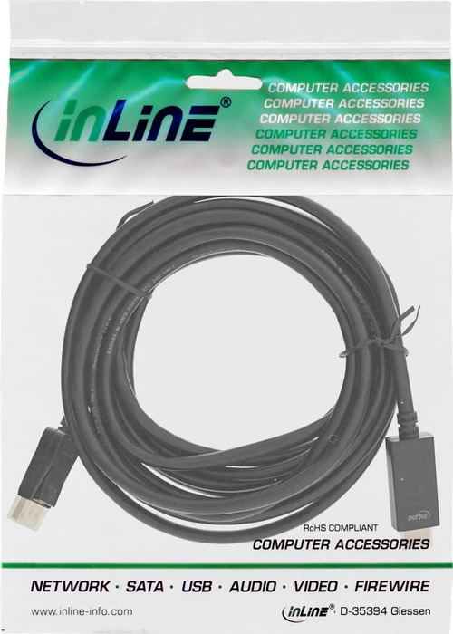 InLine DisplayPort 1.2/HDMI Adapterkabel 4k/60Hz schwarz, 5m (17185I) – Bild 2 von 2
