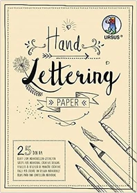 Ursus Handlettering Paper, A4, glatt, creme, 25 Blatt