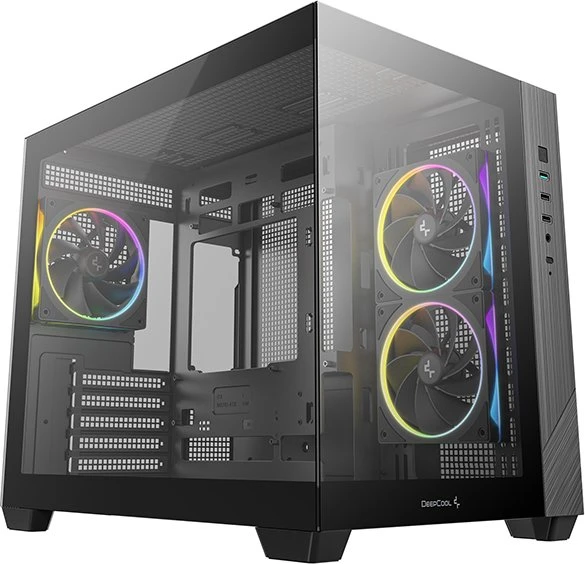 DeepCool CG330 3F Black, Glasfenster