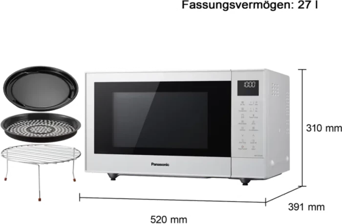 Panasonic NN-CT55RWEPG Mikrowelle mit Grill/Heißluft
