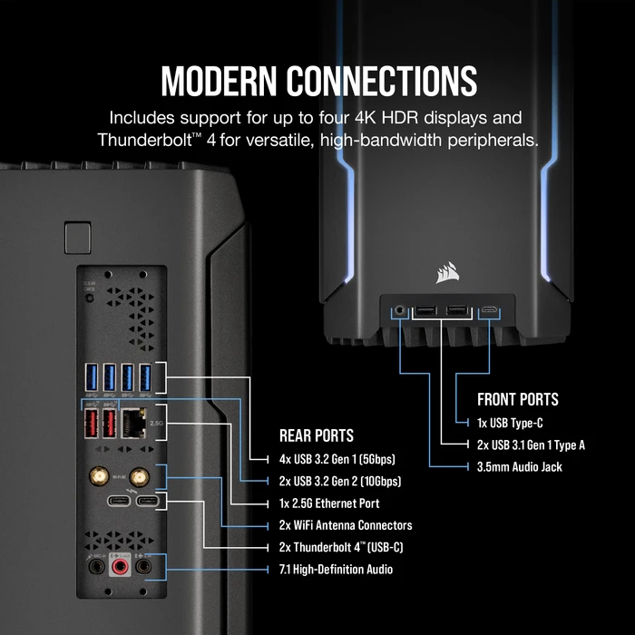 Corsair ONE i300, Core i9-12900K, 64GB RAM, 2TB SSD, GeForce RTX 3080 Ti