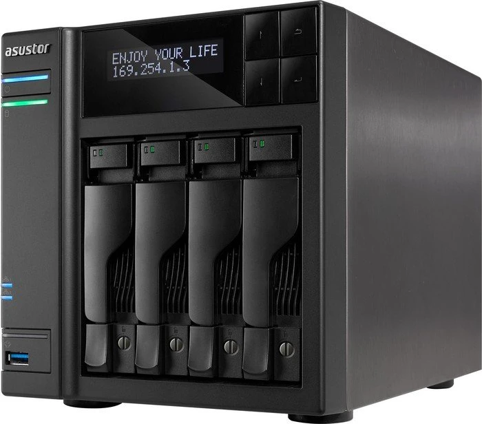 Asustor AS6204T, 2GB RAM, 2x RJ-45 1000Base-T, 3x USB-A 3.0