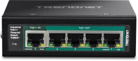 TRENDnet TI Hardened Industrial Railmount Gigabit Switch, 5x RJ-45, 65W PoE PD (TI-B541)