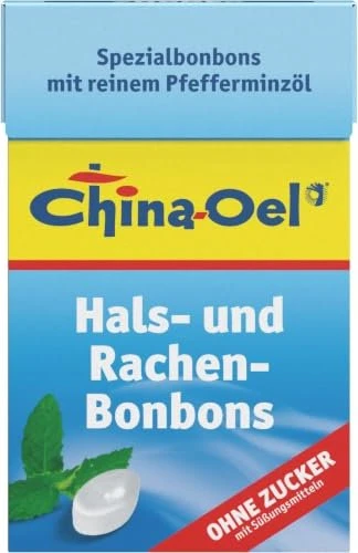 Hübner China-Oel Hals- und Rachenbonbons, 40g
