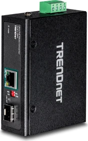 TRENDnet TI-UF11SFP Industrial Media Converter, RJ-45, SFP, PoE++