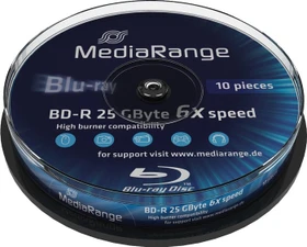 MediaRange BD-R 25GB, 6x, 10er Spindel