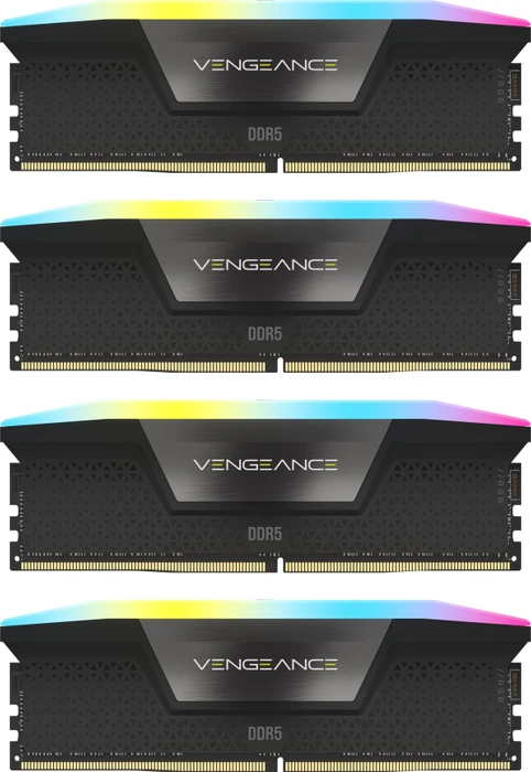 Corsair Vengeance RGB schwarz UDIMM 64GB Kit, DDR5-6000, CL36-36-36-76