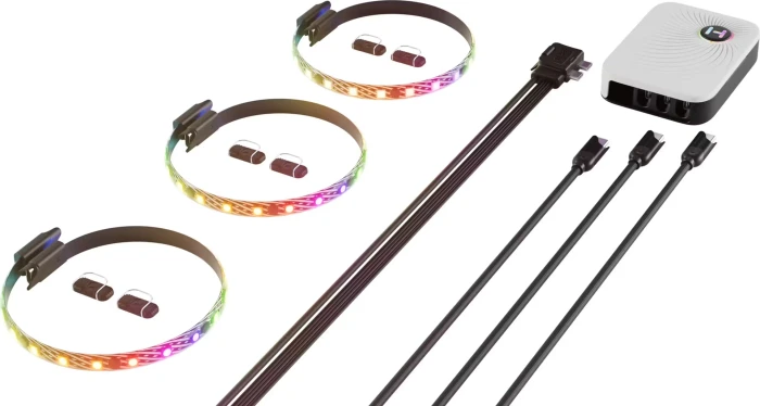 Hyte LS10 qRGB Light Strips, LED-Controller, 3x RGB-LED-Streifen