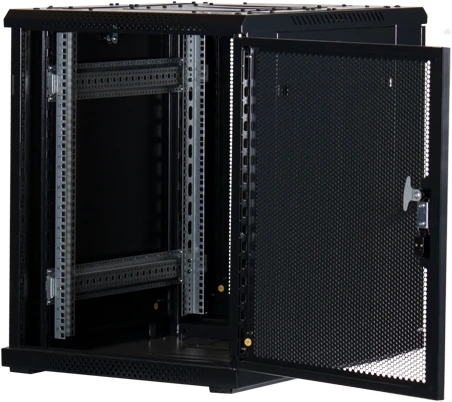 Rockstable 19" Serverschrank 15HE, Gitternetztür, IP2X, schwarz, 800mm tief
