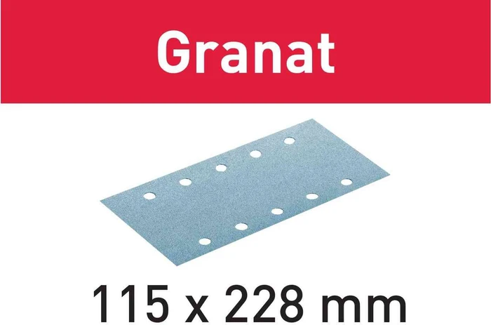 Festool STF 115X228 P400 GR/100 Granat Schleifblatt K400, 115x228mm, 100 Stück