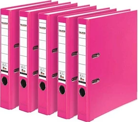 Falken Color Ordner 2-Ring PP, 50mm, A4, pink, 5er-Pack