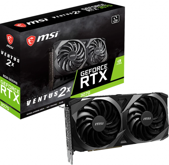 MSI GeForce RTX 3070 Ventus 2X, 8GB GDDR6, HDMI, 3x DP