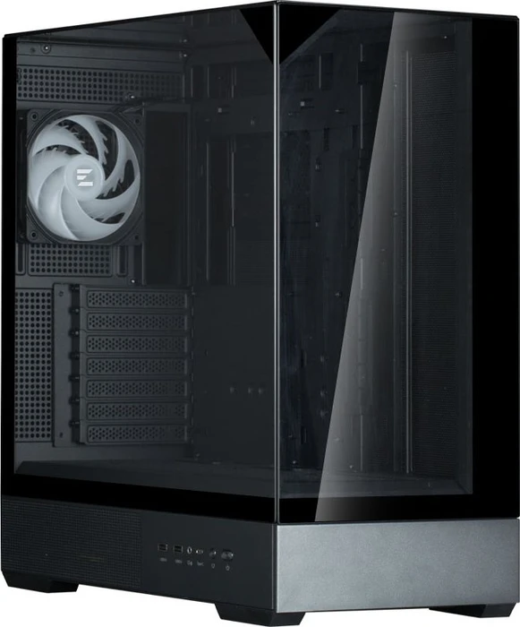 Zalman P40 Prism Black, schwarz, Glasfenster