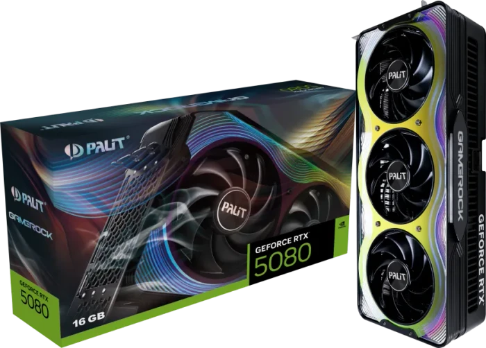 Palit GeForce RTX 5080 GameRock, 16GB GDDR7, HDMI, 3x DP