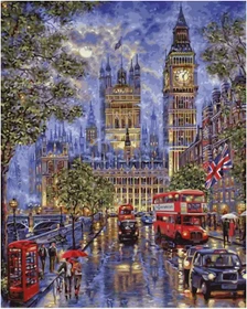 Schipper Arts & Crafts Malen nach Zahlen Vollmond über London