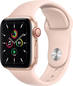 Apple Watch SE (GPS + Cellular) 40mm gold mit Sportarmband sandrosa