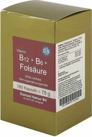 Diamant Natuur B12 + B6 + Folsäure ohne Lactose Kapseln, 180 Stück