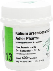 Adler Schüßler Kalium arsenicosum D12 Salz Nr. 13 Tabletten, 400 Stück