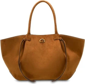 Guess Allegra Wildleder Tote Shopper cognac