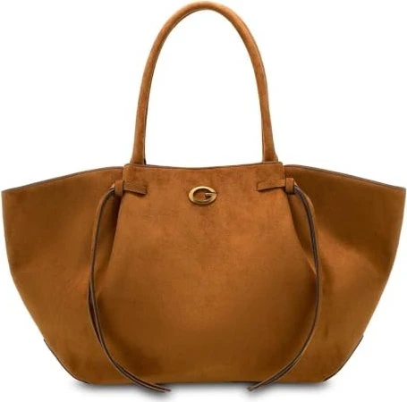 Guess Allegra Wildleder Tote Shopper cognac