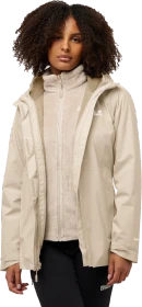 Jack Wolfskin Rotwand 3in1 Funktionsjacke oyster (Damen)