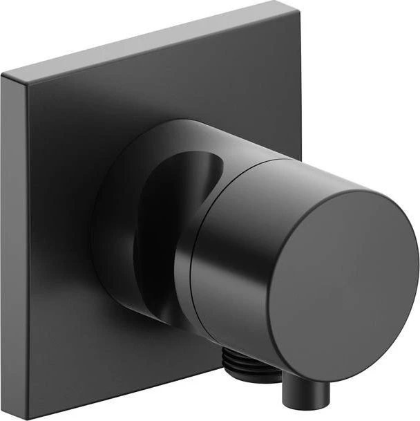 Keuco IXMO 59548 Comfort 3-Wege Umstellventil mit Schlauchanschluss und Brausehalter eckig schwarzchrom gebürstet