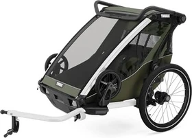 Thule Chariot Lite Double Fahrradanhänger vintage green