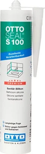 Otto-Chemie Ottoseal S 100 C18 Sanitär-Silikonkleber sanitärgrau, 300ml