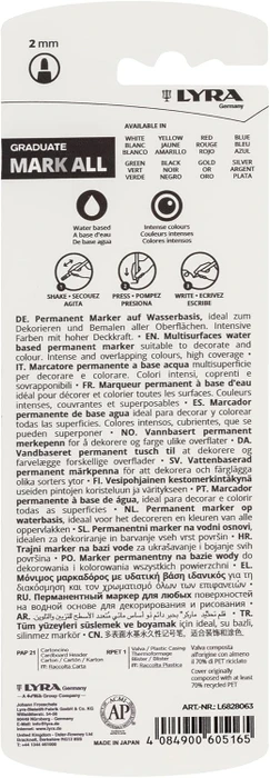 Lyra Graduate Mark All Permanentmarker 2mm smaragdgrün, Blister