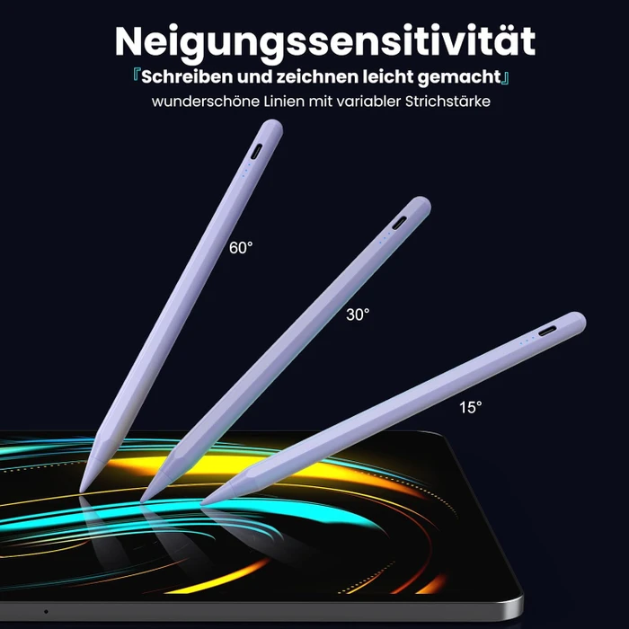 Kingone Stylus Pen Stift für iPad 2018-2026, violett, USB-C