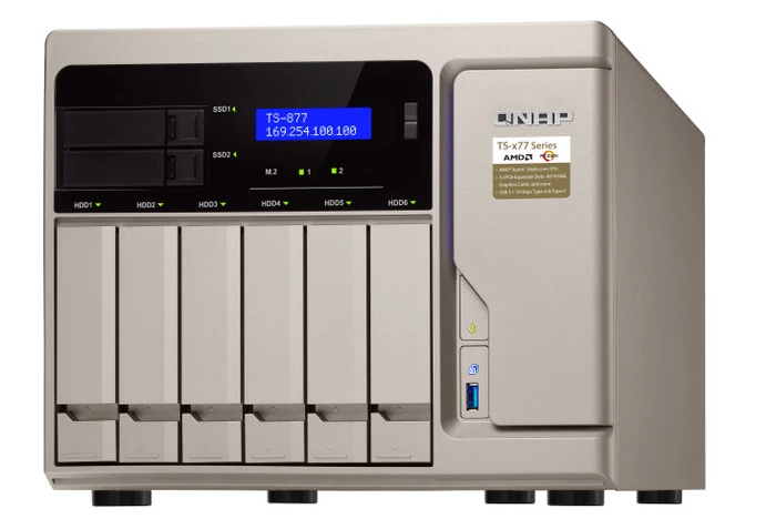 QNAP Turbo Station TS-877-1600-16G, 16GB RAM, 4x RJ-45 1000Base-T, 1x USB-C 3.1