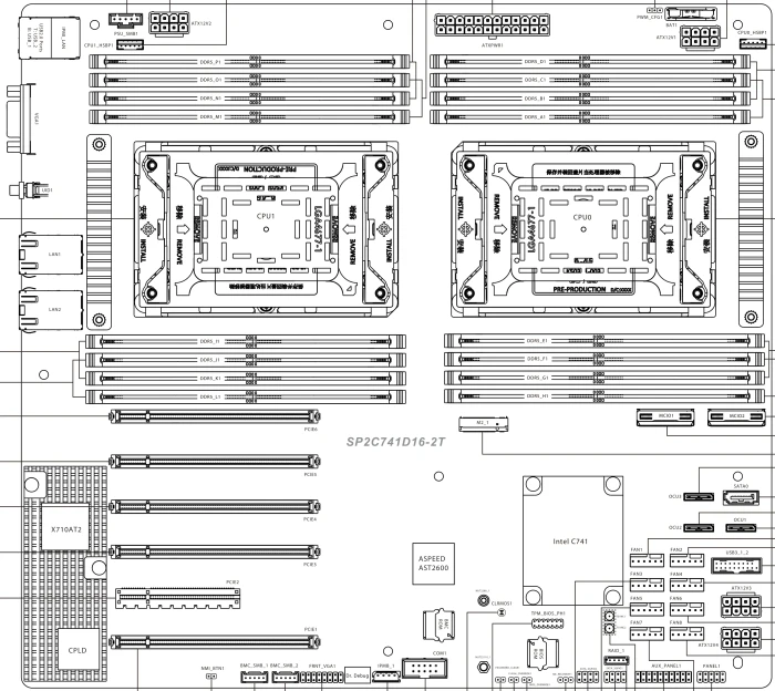 ASRock Rack SP2C741D16-2T (2x Intel 4677)