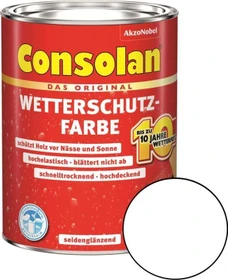 Consolan Wetterschutz-Farbe außen weiß, 750ml